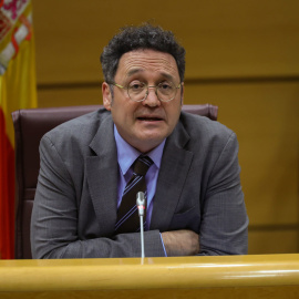 El fiscal general del Estado, Álvaro García Ortiz, comparece ante el Senado para presentar la memoria de la Fiscalía del año 2023 el pasado 18 de febrero de 2025.