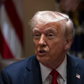 El presidente de Estados Unidos, Donald Trump, durante la primera reunión de su gabinete, a 26 de febrero de 2025.