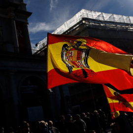 Banderas franquistas en una imagen de archivo.