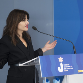 La ministra de Juventud e Infancia, Sira Rego, inaugura el acto de entrega de los Premios Nacionales de Juventud que otorga el Instituto de la Juventud (Injuve), en el Círculo de Bellas Artes, a 27 de febrero de 2025, en Madrid (España).