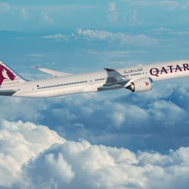 Imagen de un avión de Qatar Airways.