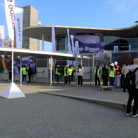 Un dels accessos a la Fira de Barcelona, on se celebrarà una nova edició del MWC.
