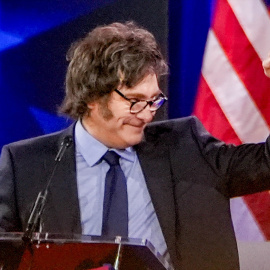 Javier Milei en la Conferencia Política de Acción Conservadora el 22 de febrero de 2025.