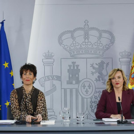 Las ministras Saiz y Alegría, este martes en La Moncloa.