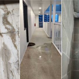 Las filtraciones y goteras han afectado a rellanos, garajes y trasteros.