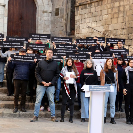 Roda de premsa de les entitats afectades per la nova infiltració policial.