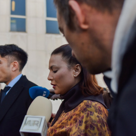 Elisa Mouliaá, en los juzgados de Plaza de Castilla, el pasado mes de enero.