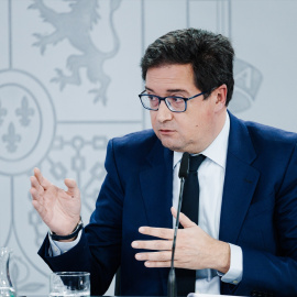El ministro de Transformación Digital y Función Pública, Óscar López, durante una rueda de prensa posterior a la reunión del Consejo de Ministros