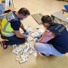 Imagen de una intervención de la Policía en enero de 2022, en la que se incautaron más de 200.000 benzodiacepinas destinadas a la producción de karkubi.