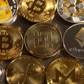 Representación de las cibermonedas más populares del mercado, como bitcoin o ethereum
