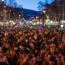 Imagen de manifestación del 8M, a 8 de marzo de 2024, en Barcelona. Archivo.