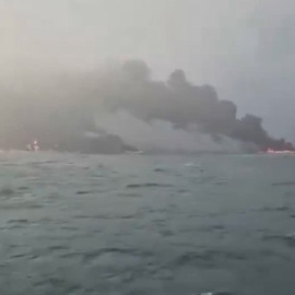 Un petrolero choca contra otro buque frente a las costas inglesas. / BBC