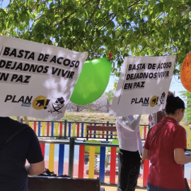 Imagen de archivo de una concentración contra el "acoso" que sufren los vecinos de El Yesero.