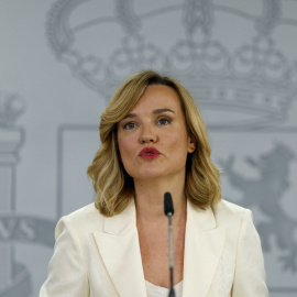 La ministra Portavoz del Gobierno, Pilar Alegría, durante la rueda de prensa posterior a la reunión del Consejo de Ministros, a 11 de marzo de 2025.