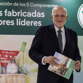 El presidente de Mercadona, Juan Roig, este martes en Jarrods, en Paterna (València).