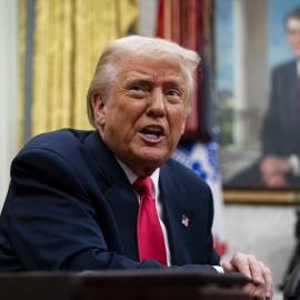 Donald Trump en el Despacho Oval de la Casa Blanca, a 6 de marzo de 2025.