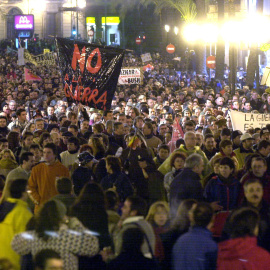 Manifestación contra la guerra en Irak, en Valencia, 2003.