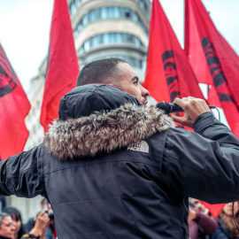 Imagen de archivo de Roberto Vaquero durante una protesta organizada por Frente Obrero.