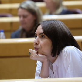 La ministra de Ciencia, Innovación y Universidades, Diana Morant, en el pleno del Senado celebrado en Madrid, a 11 de marzo de 2025.