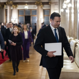 El primer ministro portugués, Luis Montenegro, dimite tras el rechazo de la moción de confianza, en Lisboa, a 11 de marzo de 2025.