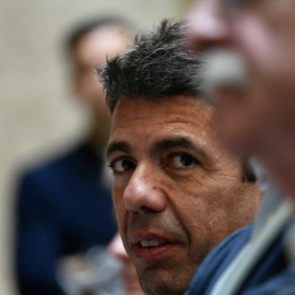 El president de la Generalitat, Carlos Mazón, antes de comparecer en el Patio Gótico, en el Palau de la Generalitat, a 11 de marzo de 2025, en Valencia, Comunidad Valenciana (España).Eduardo Manzana / Europa Press11 MARZO 2025;MAZÓN;ACB;PALAU;GENERALITAT;PRESIDENTE11/3/2025