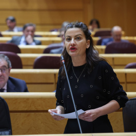La ministra de Juventud e Infancia, Sira Rego, interviene en el pleno del Senado celebrado este martes en Madrid, a 11 de marzo de 2025.