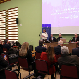 Lectura solemne del manifest en defensa de la llengua catalana que signen 22 universitats dels Països Catalans