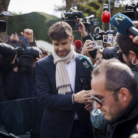 Gerard Piqué sale tras declarar en el Juzgado de Primera Instancia e Instrucción Número 4 de Majadahonda, a 14 de marzo de 2025.