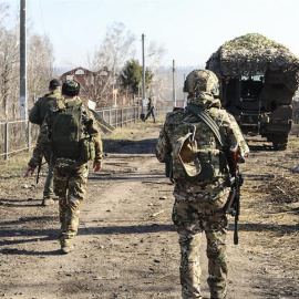 Tropas rusas, en la región de Kursk (Ucrania) este 14 de marzo de 2025.