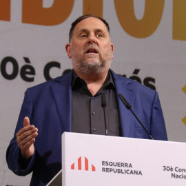 La sala on s'ha fet el Congrés d'ERC a Martorell, durant una votació.