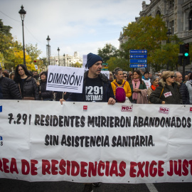Una manifestación convocada por Marea de Residencias. Imagen de archivo.