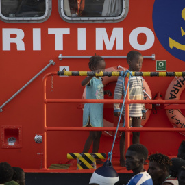 Imagen de archivo del rescate de varios menores por parte de Salvamento Marítimo  cerca del Puerto de la Restinga, a 28 de noviembre de 2024, en El Hierro, Santa Cruz de Tenerife.