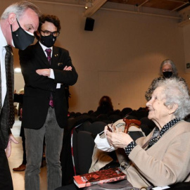 L'escriptor Teresa Juvé quan va fer 100 anys, en una imatge d'arxiu.