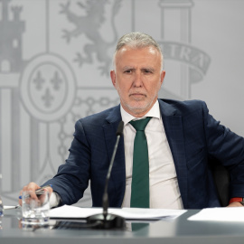 El ministro de Política Territorial y Memoria Democrática, Ángel Víctor Torres, durante una rueda de prensa posterior al Consejo de Ministros.