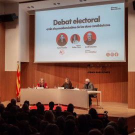 Debat electoral entre Isona Passola i Jordi Casassas, els candidats a presidir l'Ateneu Barcelonès.
