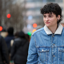 Retrato de Paula Martín Peláez, en Gran Vía (Madrid)