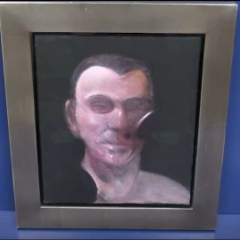 Imágenes facilitadas por la Policía Nacional de uno de los cuadros robados de Francis Bacon, por el cual un hombre ha sido detenido