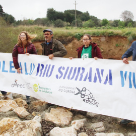 Membres de la PDE, Gepec i Aigua És Vida, al barranc de Barenys
