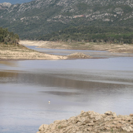 Imatge de fa uns dies de l'embassament de Boadella, a l'Alt Empordà.