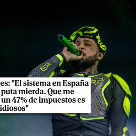 El cantante JC Reyes y el titular en el que asegura que los impuestos son de "envidiosos"