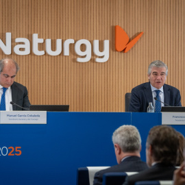 El presidente de Naturgy, Francisco Reynés, en la junta de accionistas de la energética.