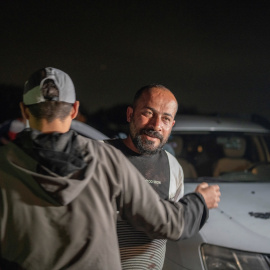 El cineasta palestino Hamdan Ballal, uno de los cuatro codirectores y ganadores del Óscar por el documental 'No Other Land', tras la agresión en Susya, a 25 de marzo de 2025.