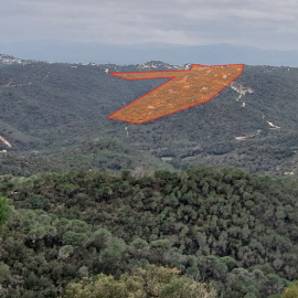 Zona de les muntanyes de Can Sota, a Lloret de Mar, on es vol fer una urbanització.