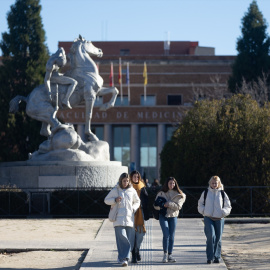 Estudiantes en el campus de la Universidad Complutense.