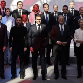Los líderes de los países aliados de Ucrania, en París.