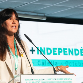La expresidenta de Junts per Catalunya Laura Borràs durante el congreso del partido.