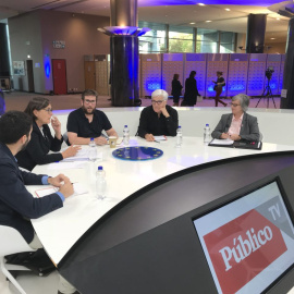 En el Parlamento Europeo, el 9 de octubre de 2019, debate en Público TV entre Rosa García, Chato Ga-lante, Ángeles López y Miguel Martín, dirigido por Miguel Urbán.
