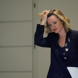 La ministra de Educación y Formación Profesional, Pilar Alegría, durante la sesión del pleno del Senado el pasado 25 de marzo.