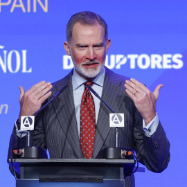 El rey Felipe VI durante el discurso inaugural de la quinta edición del 'Wake Up, Spain'