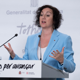 La consellera d'Economia, Alícia Romero, en una roda de premsa recent.